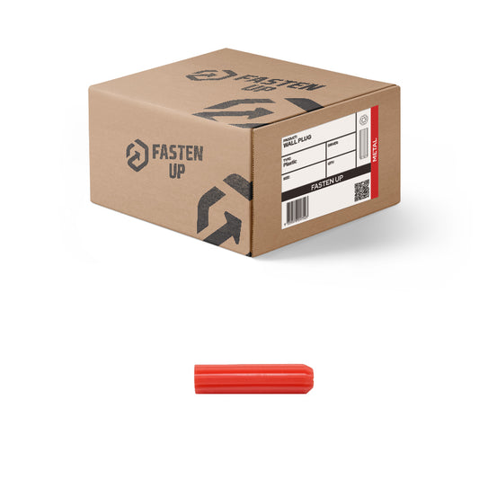 Wall Plugs Plastic Red 25 mm Pack 100