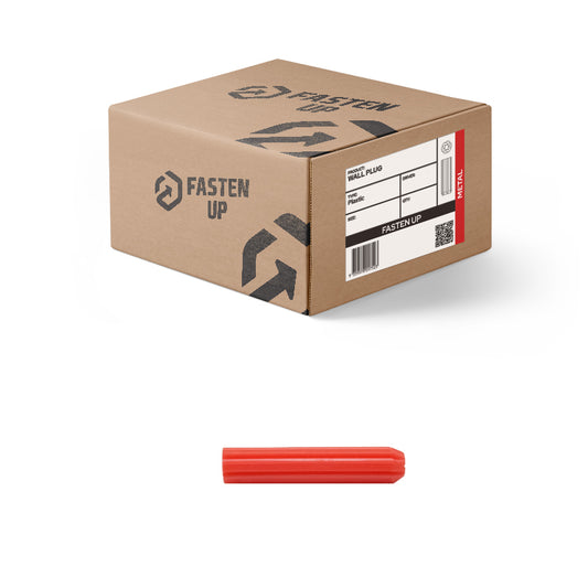 Wall Plugs Plastic Red 35 mm Pack 100
