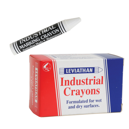 Dy-Mark Leviathan Industrial Crayons - White - Box of 12