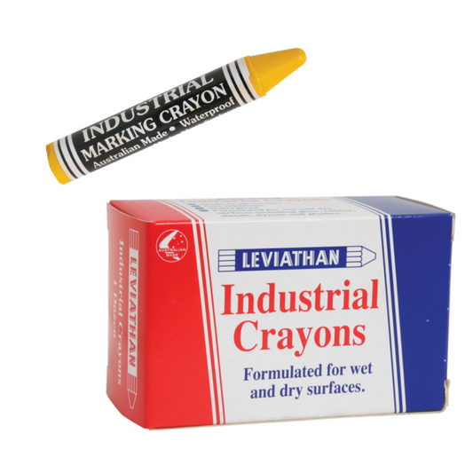 Dy-Mark Leviathan Industrial Crayons - Yellow - Box of 12