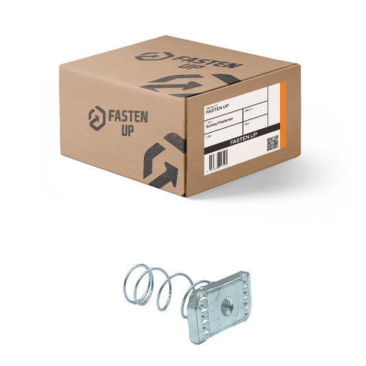 Channel Strut Nut Long Spring M10 Zinc - Box 100